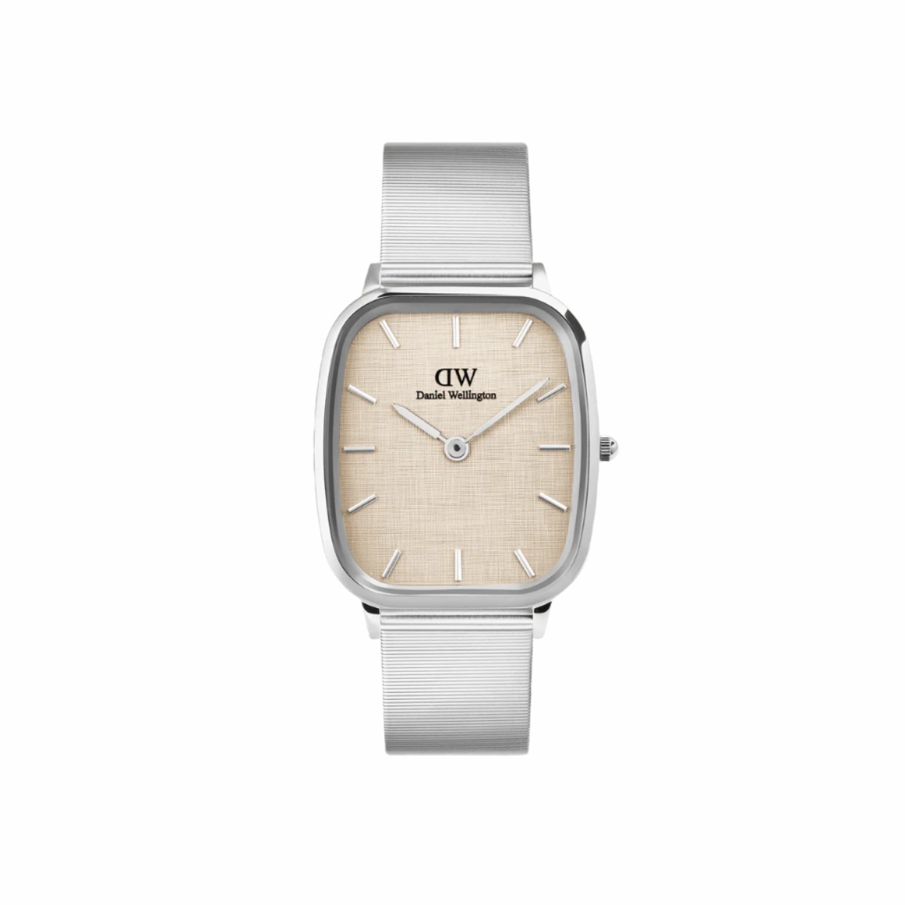 Daniel Wellington Marlon Sterling Wire Vintage Linen Pattern Dial Watch DW00100812 
