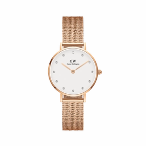 Daniel Wellington Petite 28mm Pressed Melrose Lumine White Dial Watch DW00100528 