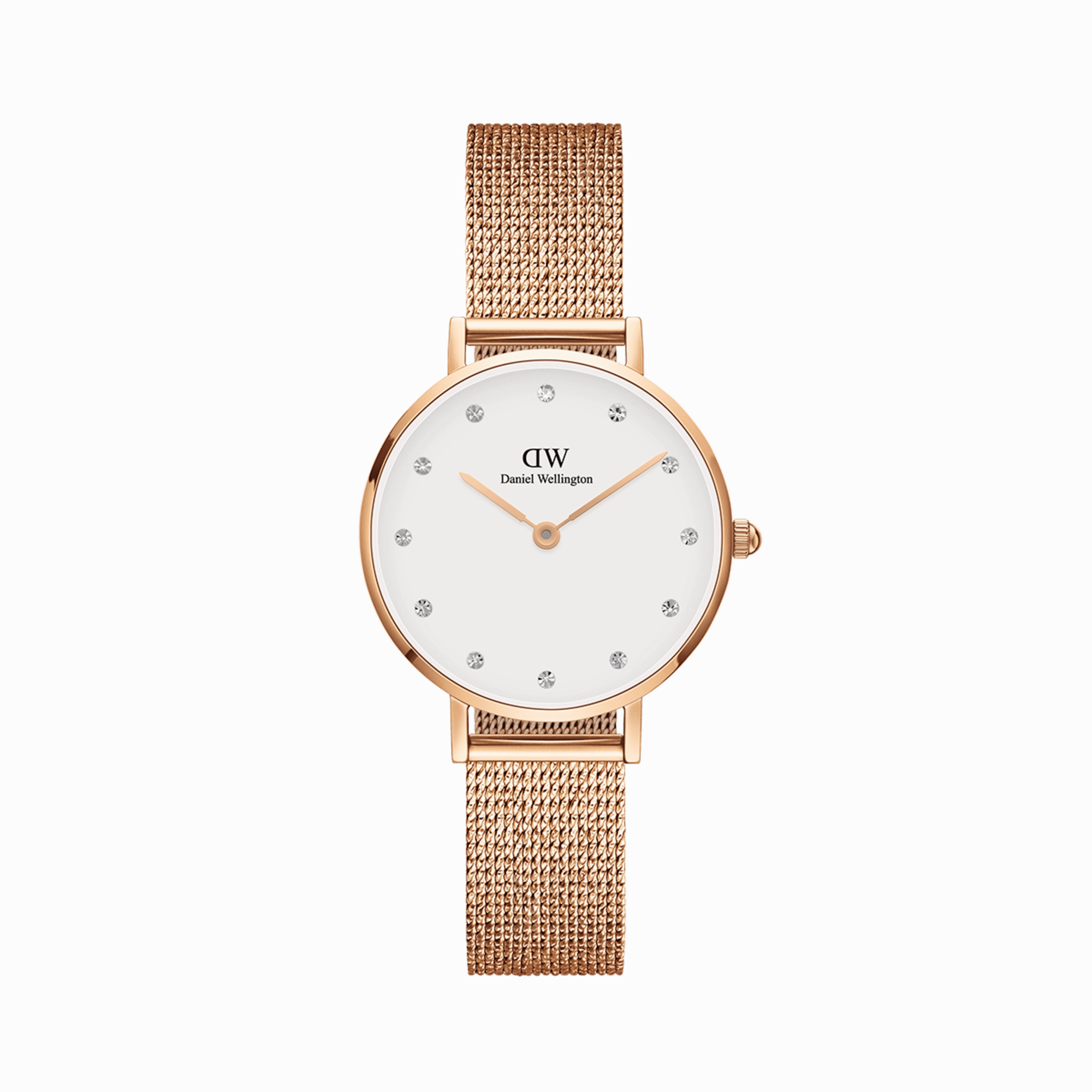 Daniel Wellington Petite 28mm Pressed Melrose Lumine White Dial Watch DW00100528 