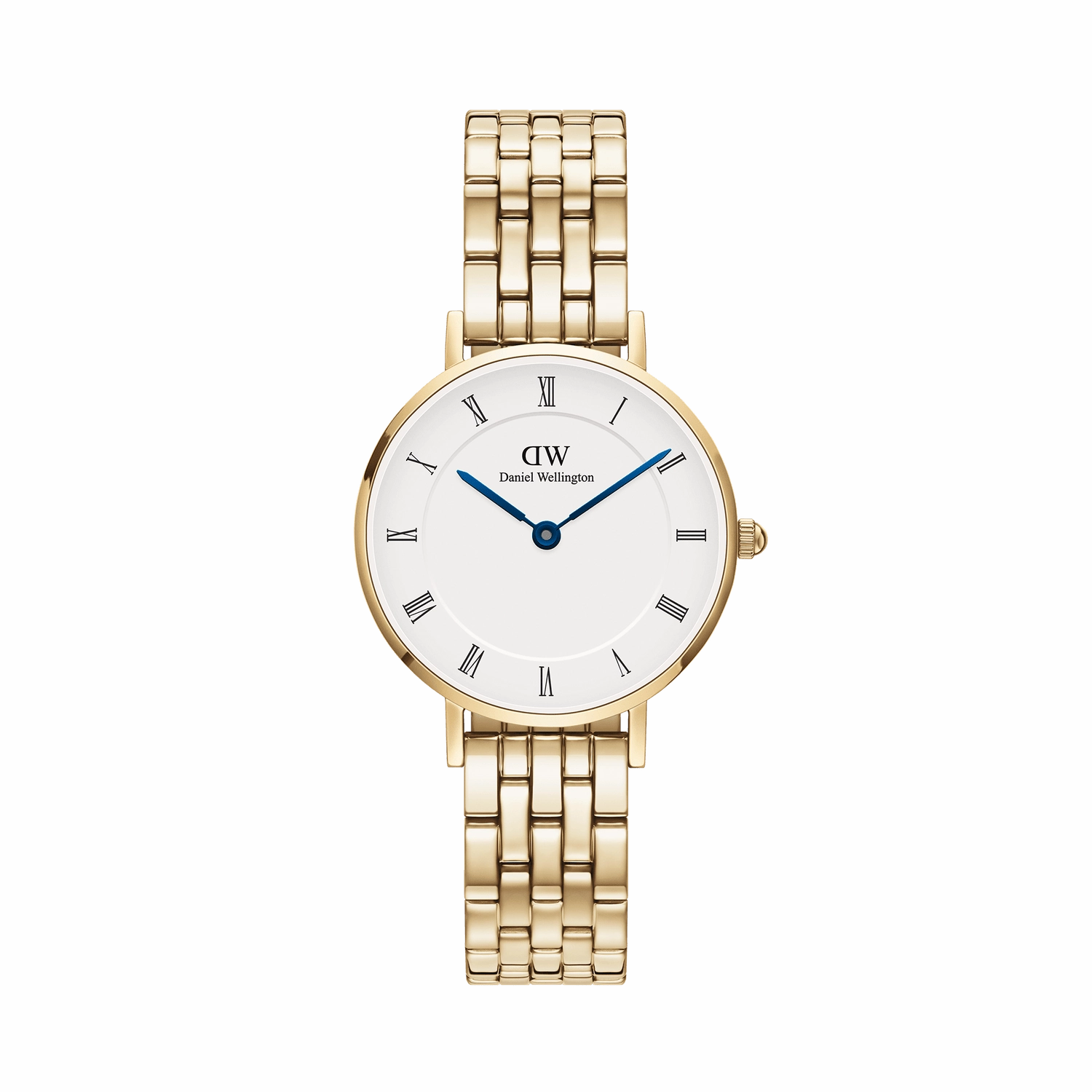 Daniel Wellington Petite Roman Numerals 5-Link Gold Watch DW00100682 