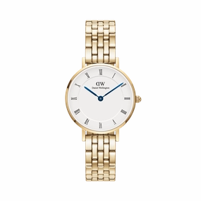 Daniel Wellington Petite Roman Numerals 5-Link Gold Watch DW00100682 