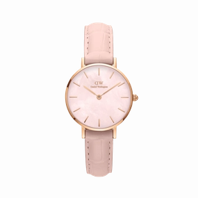 Daniel Wellington Petite Rouge Pink Leather Strap Watch DW00100514 
