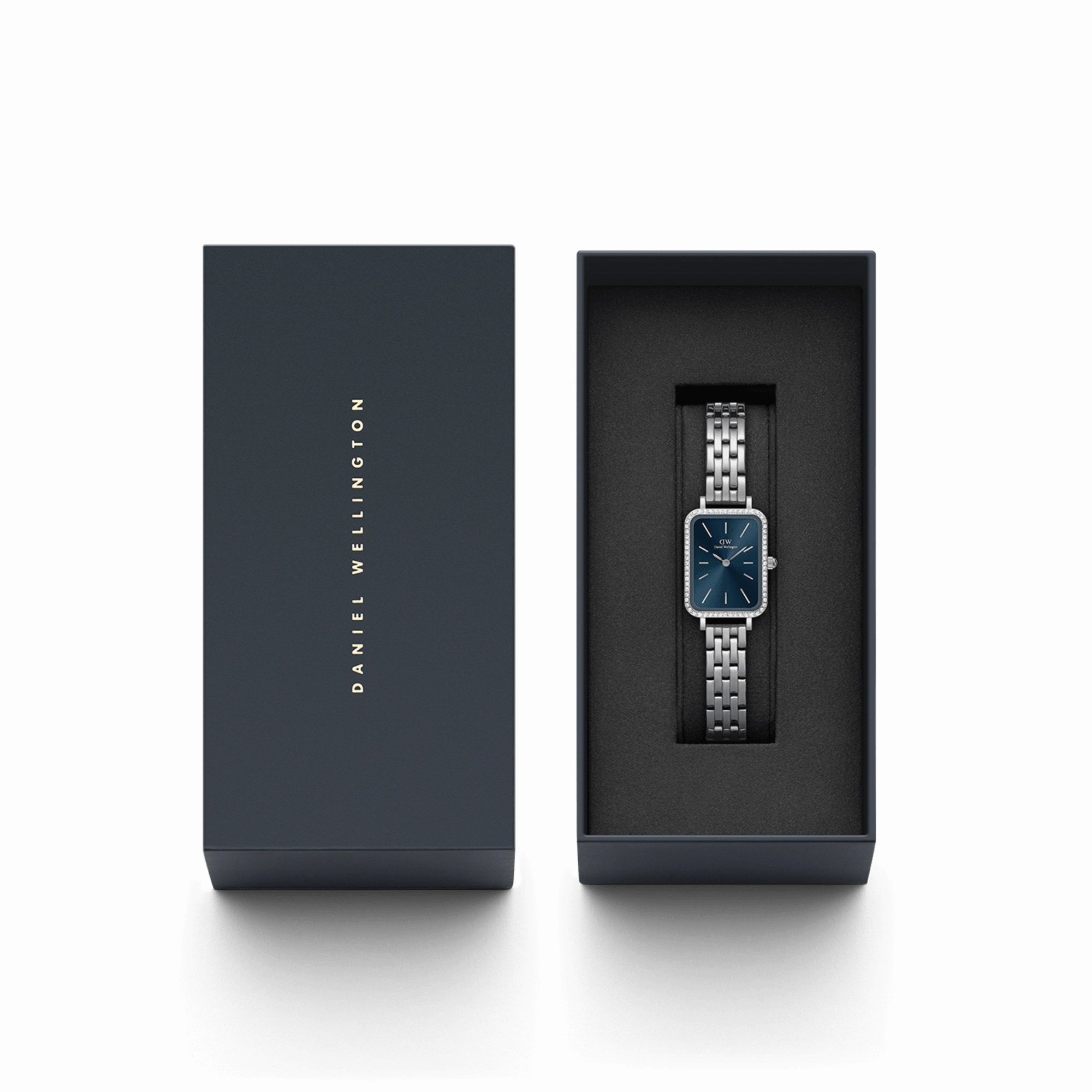 Daniel Wellington Quadro 20X26mm Bezel 5-Link Arctic Sunray Watch DW00100670