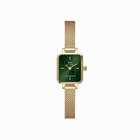 Daniel Wellington Quadro Mini 15x18mm Evergold G Emerald DW00100653,quartz watch, quartz watches for men, quartz watches for women, best quartz watch, minimalist quartz watch, luxury quartz watch, waterproof quartz watch,analog quartz watch, digital quartz