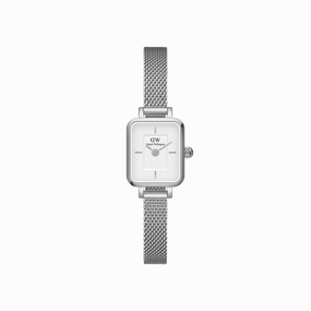 Daniel Wellington Quadro Mini Sterling White Dial Watch DW00100726 