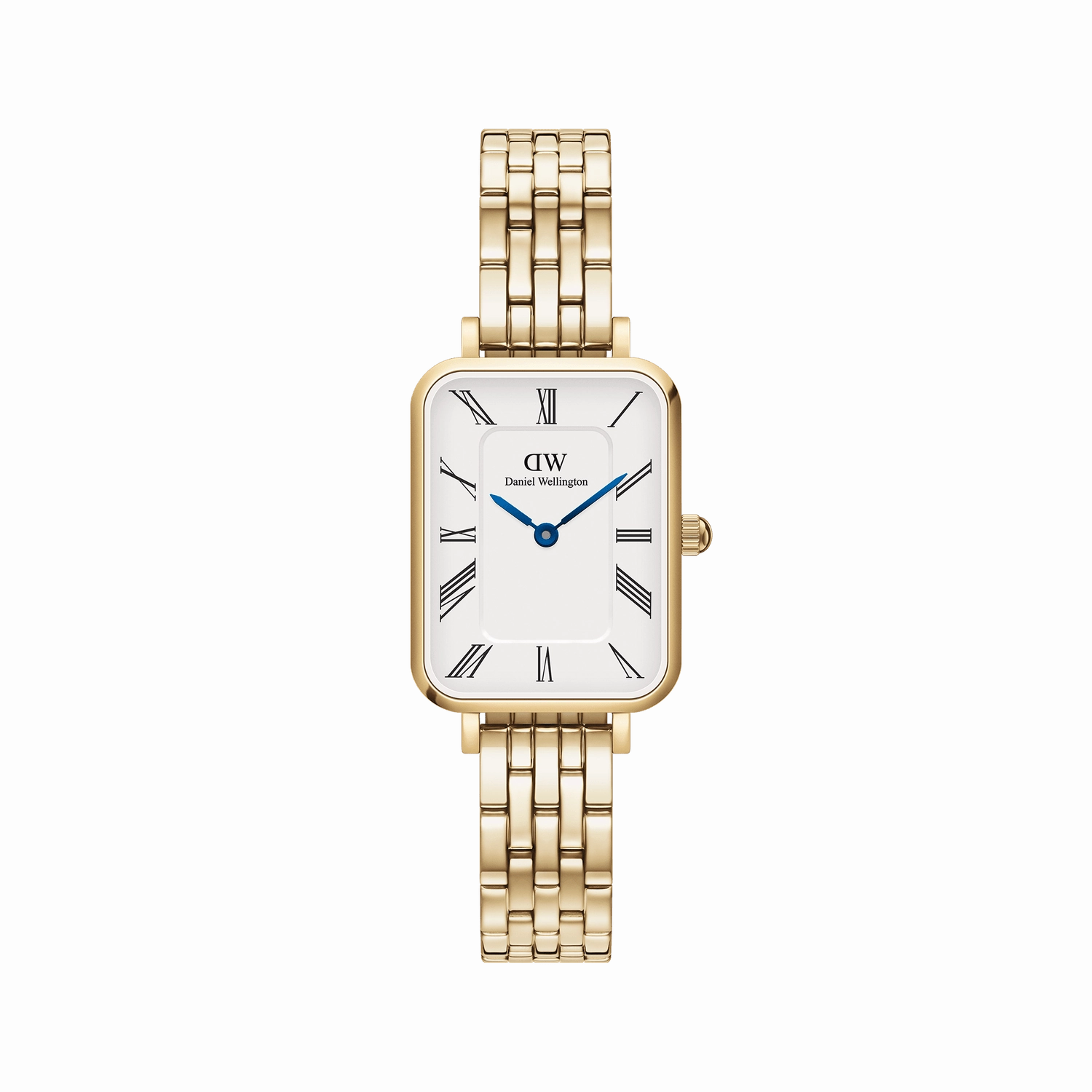 Daniel Wellington Quadro Roman Numerals 5-Link Gold Watch DW00100688 