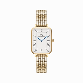 Daniel Wellington Quadro Roman Numerals 5-Link Gold Watch DW00100688 