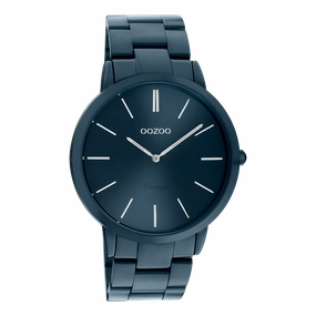 Dark blue OOZOO watch with stainless steel bracelet - C20102,seiko watches,mens watches,couple watches,watches designer,watches discount,best watches for men