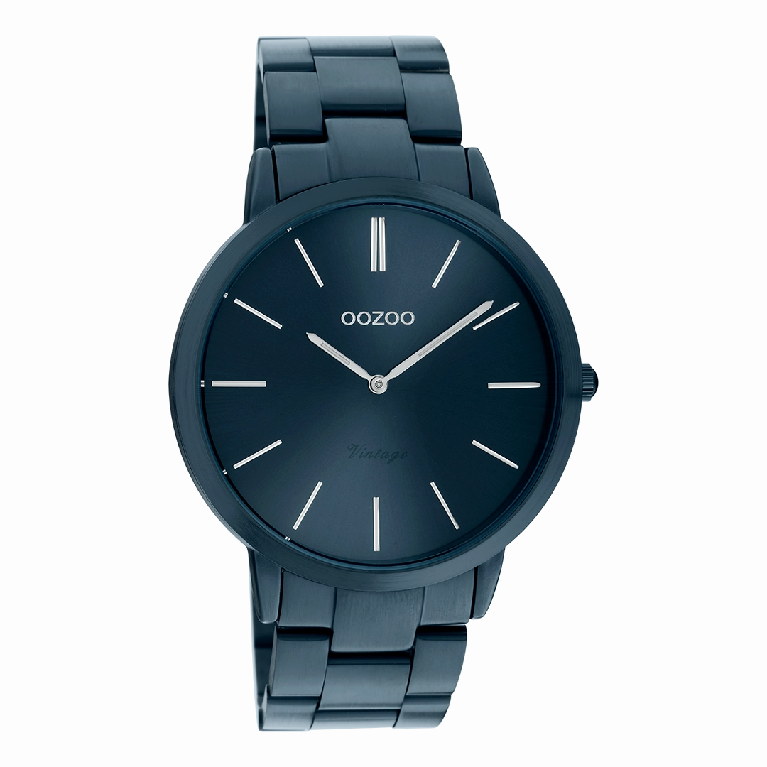 Dark blue OOZOO watch with stainless steel bracelet - C20102,seiko watches,mens watches,couple watches,watches designer,watches discount,best watches for men