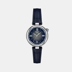 Desir Women Quartz Silver And Blue Dial Analog Leather Watch T1520101603801 budget    watches    watches classic