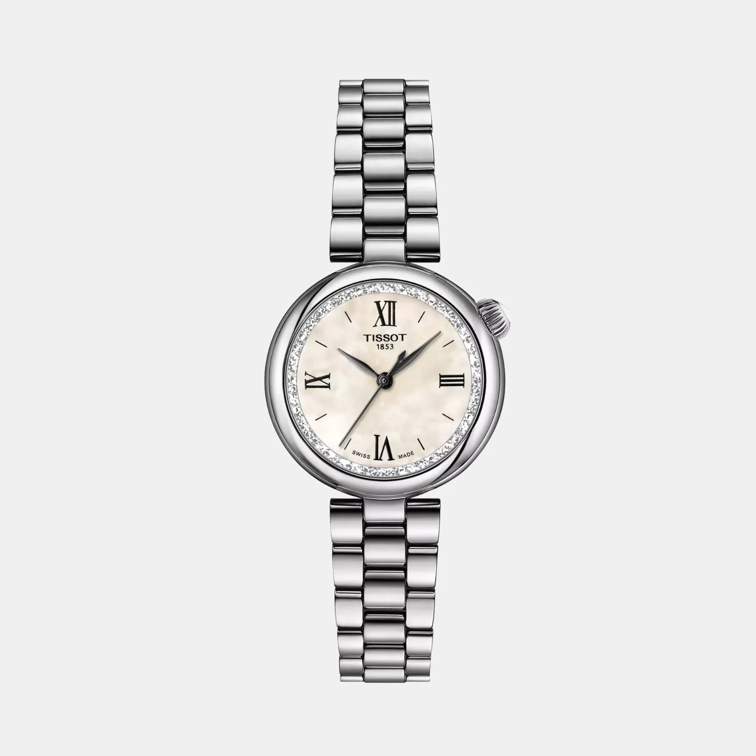 Desir Women Quartz White Mother Of Pearl Dial Analog Stainless Steel Watch T1520101111800 budget    watches    watches classic