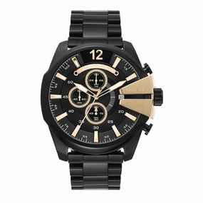 Diesel Mega Chief Black Chronograph Stainless Steel Men's Watch DZ4338 