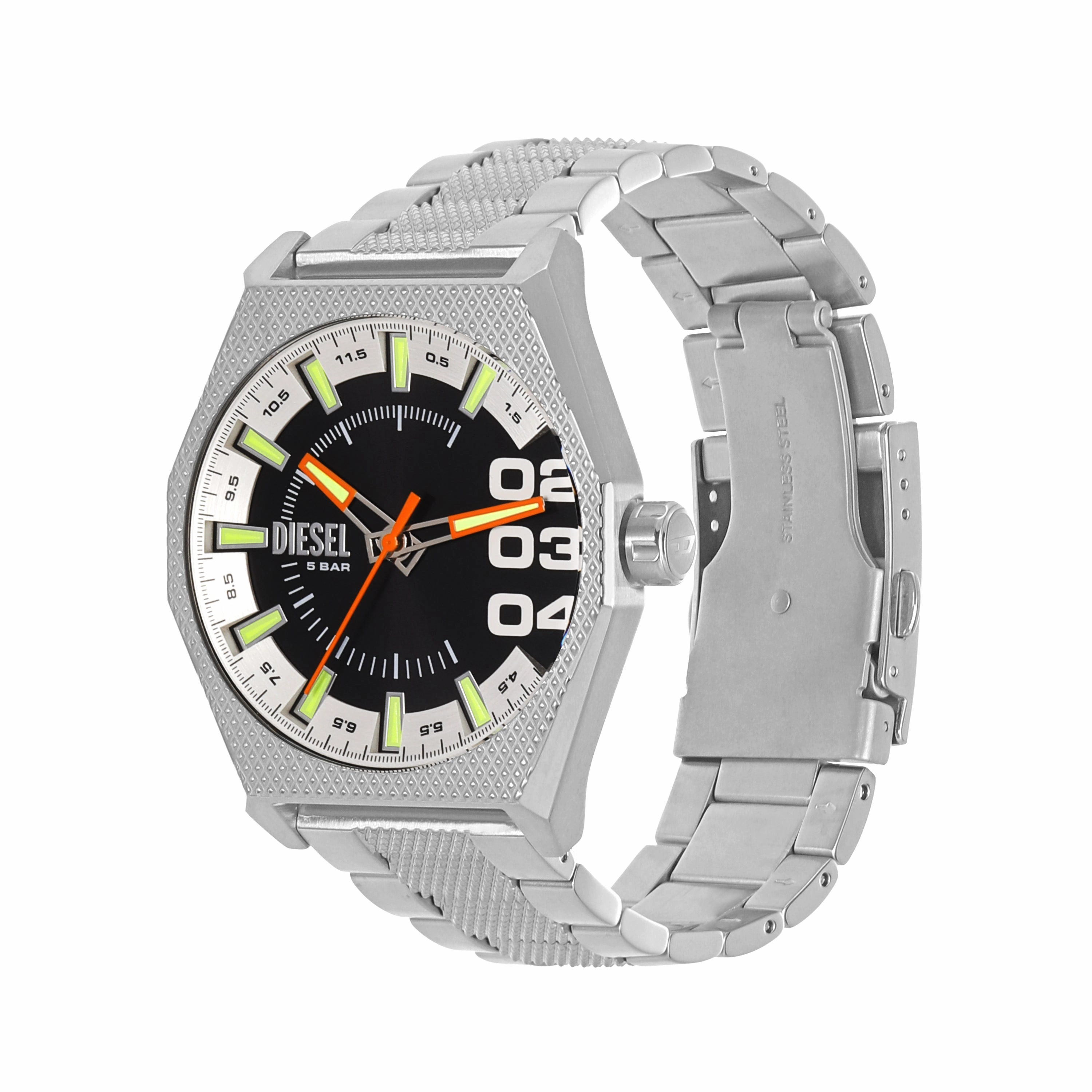 Diesel Scraper Silver Mens Watch DZ2172