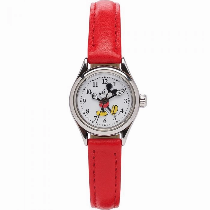 Disney Petitte Mickey Red TA56750 Affordable Leather Watch Leather Watch Discount
