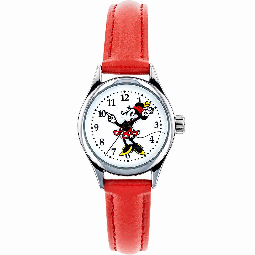 Disney TA56700 Petite Minnie Mouse Red Watch Affordable Leather Watch Leather Watch Discount