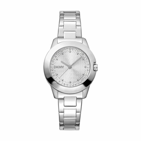 DKNY Park Ave Logo Silver Dial Stainless Steel Watch DK1L021M0035 