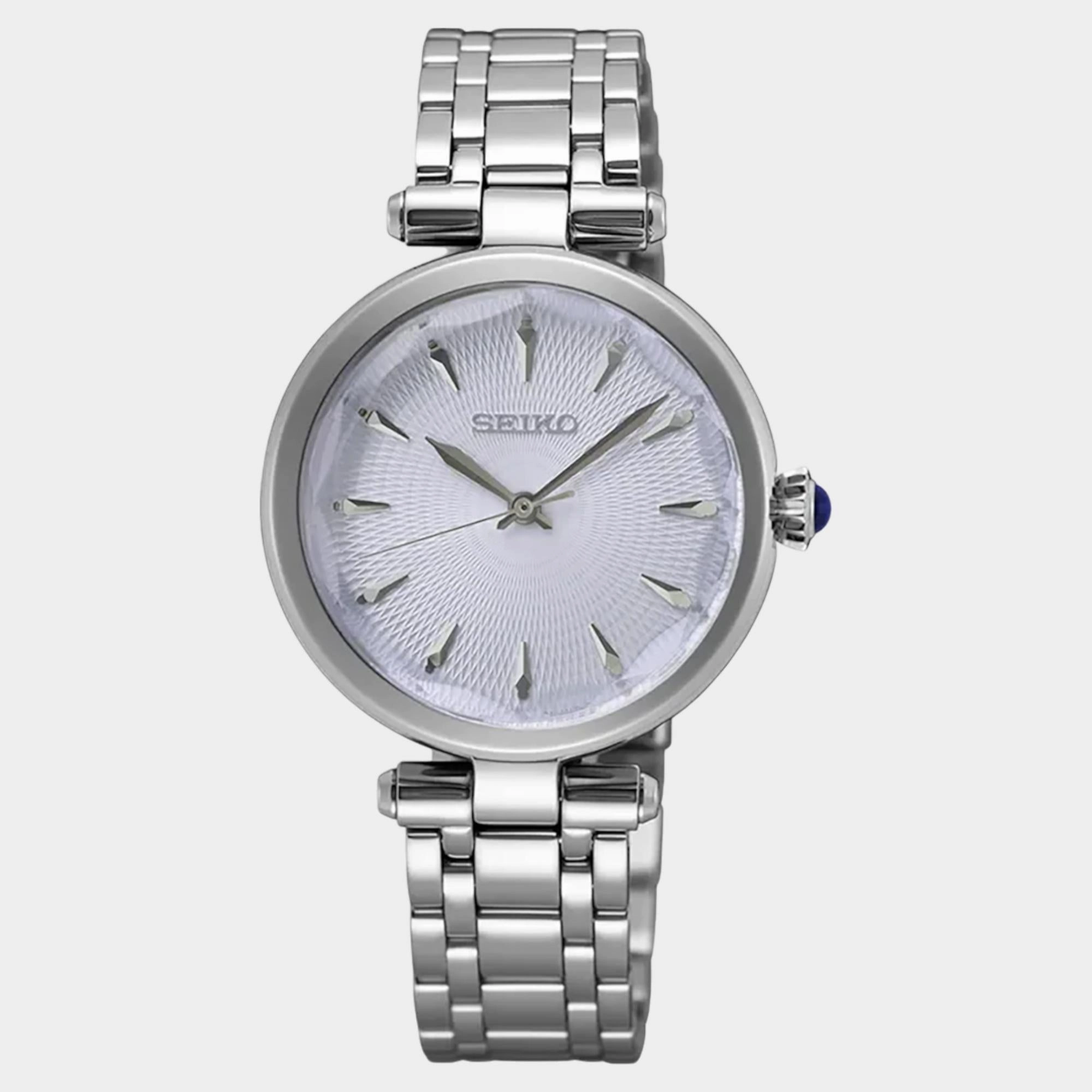 Dress Women Quartz White Dail Analog Stainless Steel Watch SRZ553P1 women watches best women watches affordable women's watches branded women watches