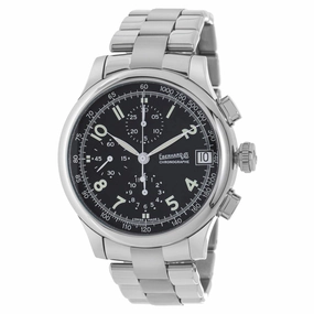 Eberhard & Co. Men's Watch Traversetolo Automatic Chronograph - Black Dial SS Bracelet | 31051.3,automatic watch,automatic watches for men,automatic watches for women,luxury automatic watch,minimalist automatic watch,dress automatic watch,vintage auto