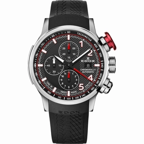 Edox Chronorally Automatic Black Dial Men's Watch 01129TRCANCAR 