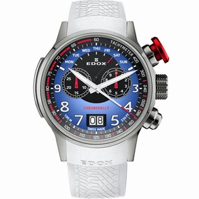 Edox Chronorally Chronograph Blue Dial Men's Watch 38001TINRBUDN 