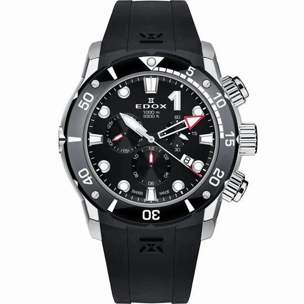 Edox CO-1 Chronograph Black Dial Men's Watch 10242TINNIN 