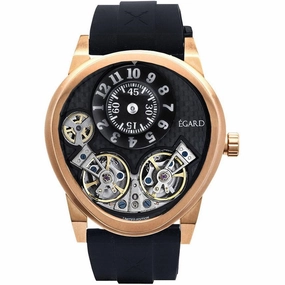 Egard Men's Watch - Quantus V3 Quartz Brown Dial Black Rubber Strap | WCH-5072-M-ROS Luxury Quartz Watch Quartz Watch Sale
