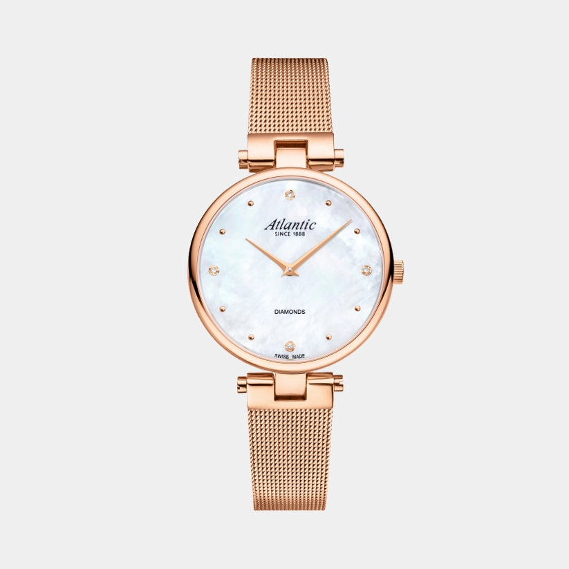 Elegance Royal Diamonds Women Quartz Mother of Pearl Dial Analog Mesh Watch 29044.44.07RMB women watches best women watches affordable women's watches branded women watches