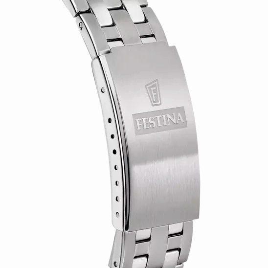 Elegant Festina F20357/3 Men's Classic Watch with Blue Dial and Stainless Steel Strap