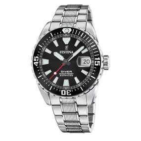 Elegant Festina Originals Men's Timepiece with Black Stainless Steel Bracelet F20669/3 