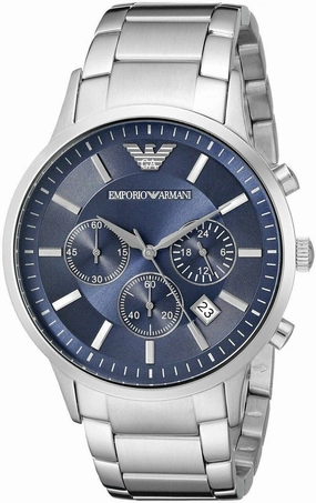 Emporio Armani Blue Dial Chronograph Watch for Men AR2448,quartz watch, quartz watches for men, quartz watches for women, best quartz watch, minimalist quartz watch, luxury quartz watch, waterproof quartz watch,analog quartz watch, digital quartz watch,aff