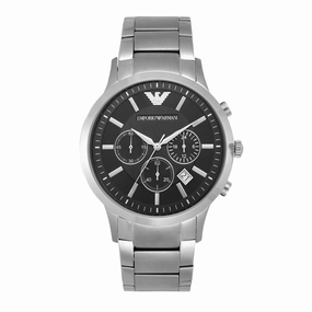 Emporio Armani Elegant Black Dial Stainless Steel Chronograph Watch AR2434,quartz watch, quartz watches for men, quartz watches for women, best quartz watch, minimalist quartz watch, luxury quartz watch, waterproof quartz watch,analog quartz watch, digital