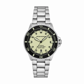 Emporio Armani Sea Explorer Automatic Silver Stainless Steel Watch AR60083 