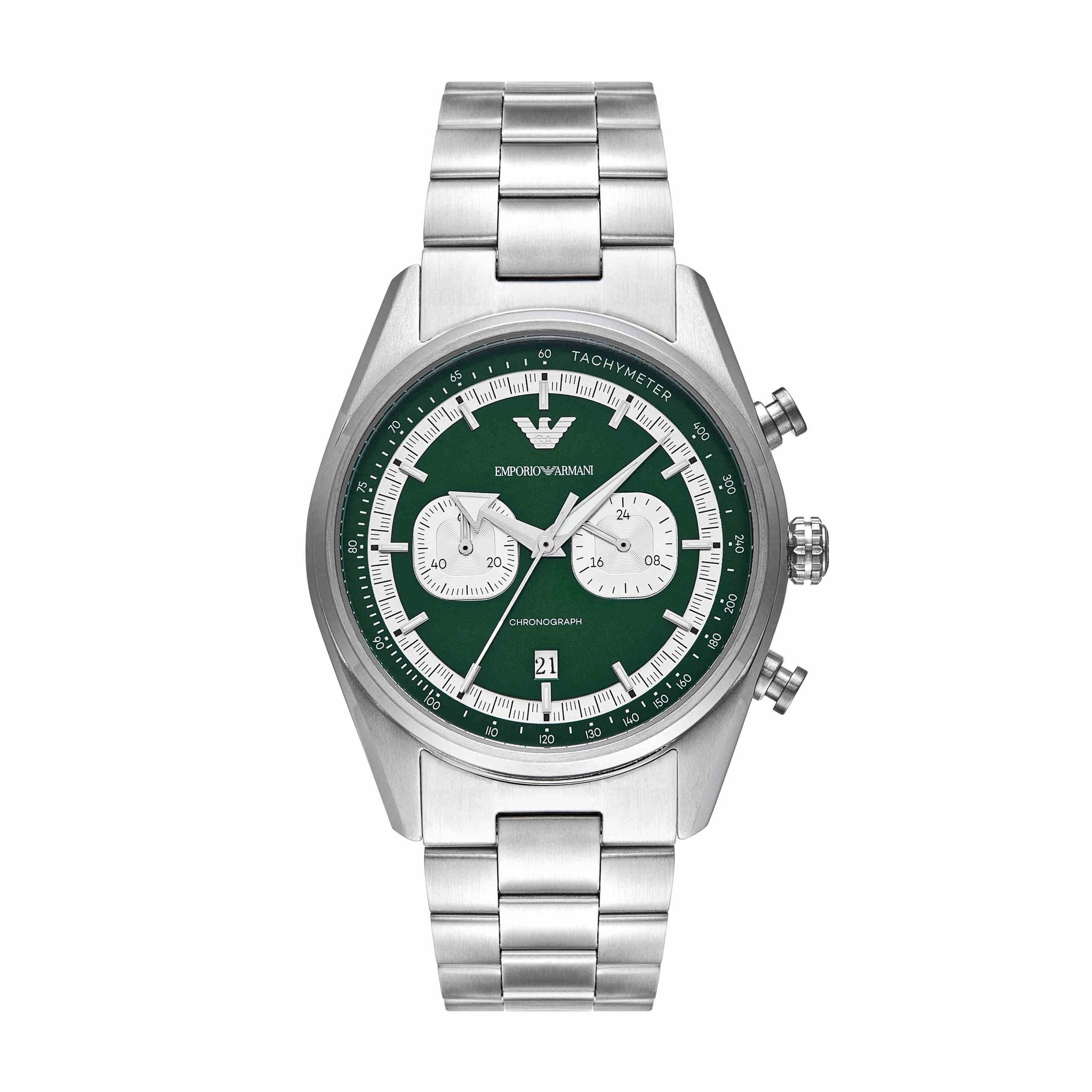 Emporio Armani Silver Chronograph Stainless Steel Watch AR11637 