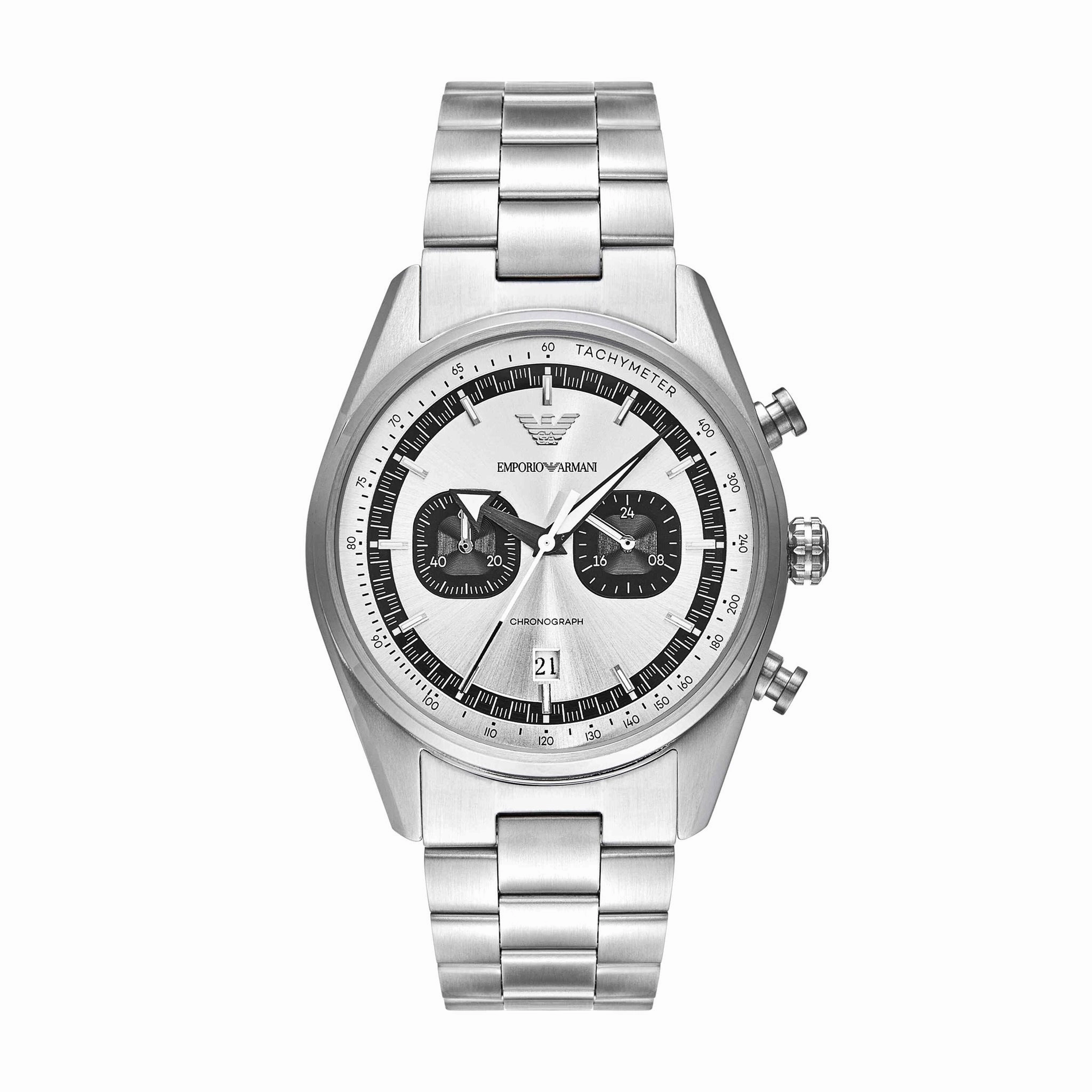 Emporio Armani Silver Chronograph Stainless Steel Watch Model AR11636 