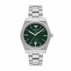 Emporio Armani Three-Hand Date Green Dial Stainless Steel Watch AR11621 