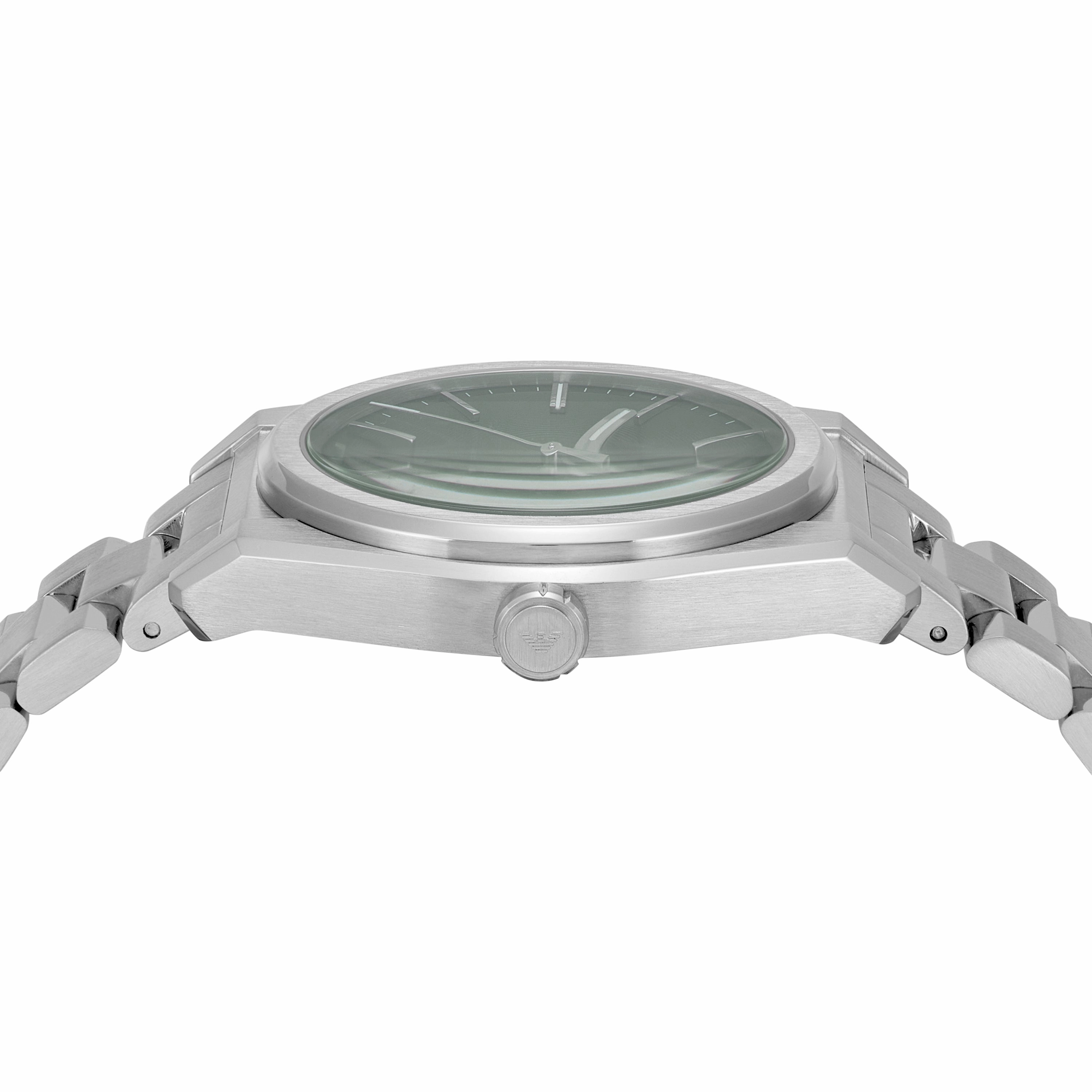 Emporio Armani Three-Hand Date Green Dial Stainless Steel Watch AR11621