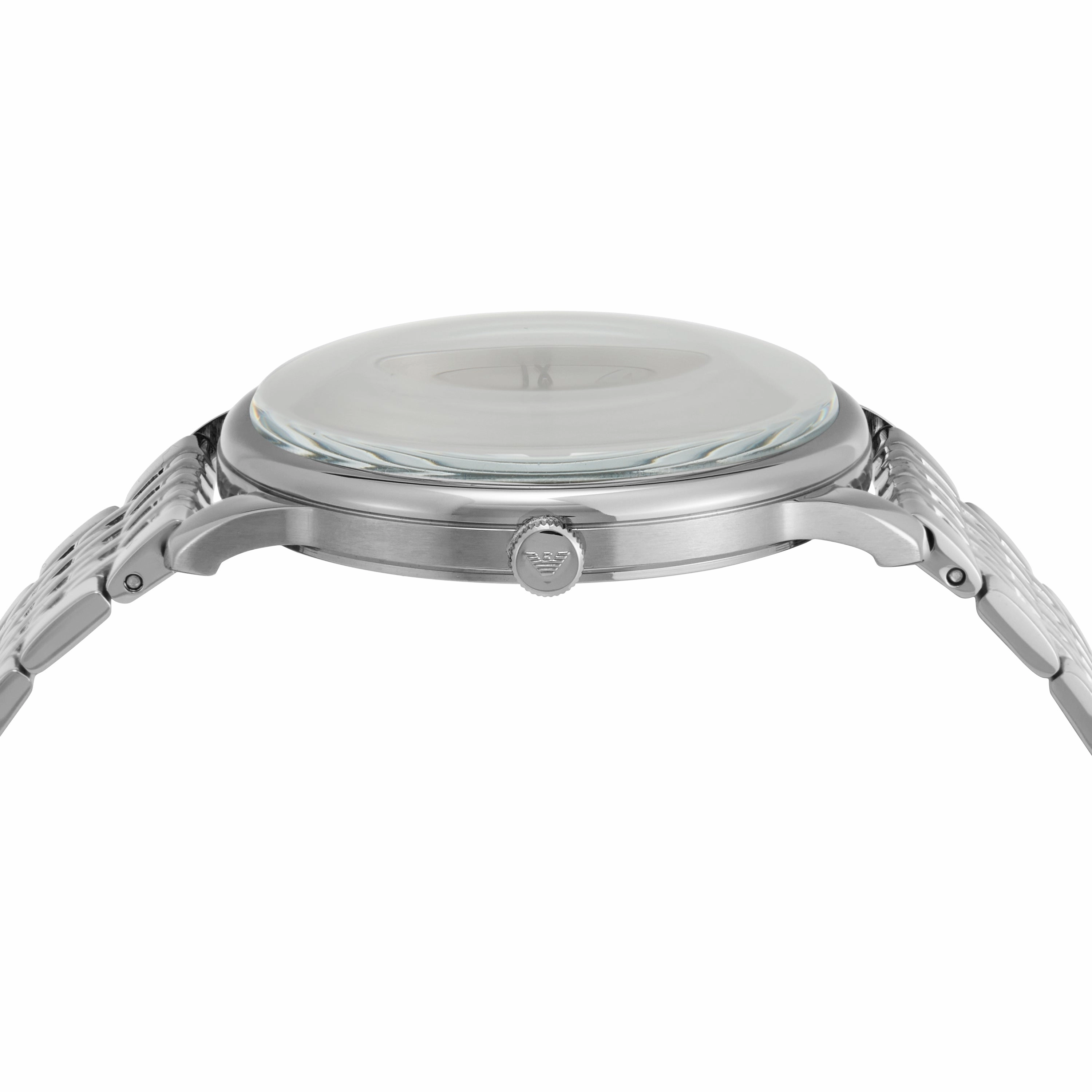 Emporio Armani Three-Hand Date White Dial Stainless Steel Watch AR11599