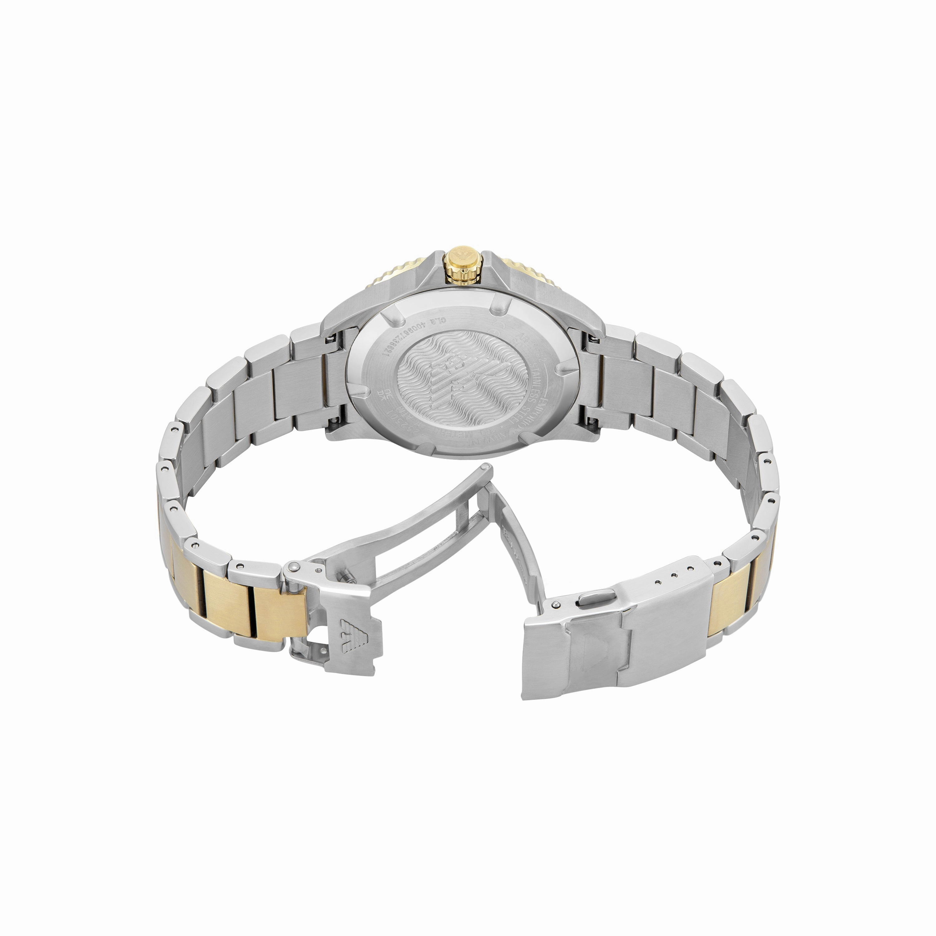 Emporio Armani World Explorer Three-Hand Blue Dial Stainless Steel Watch AR11682