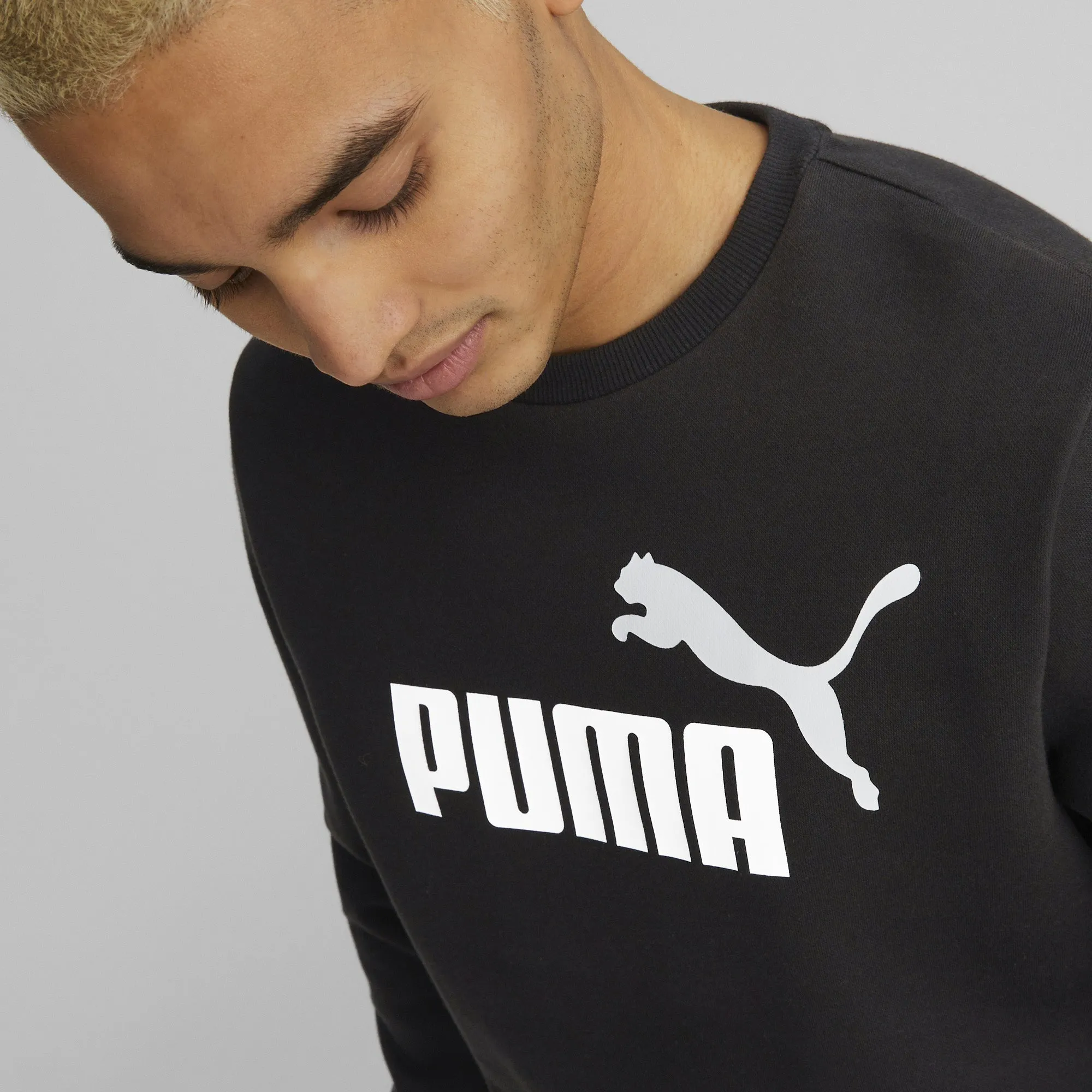 Essentials  2 Coloured Big Logo Fleece Crew