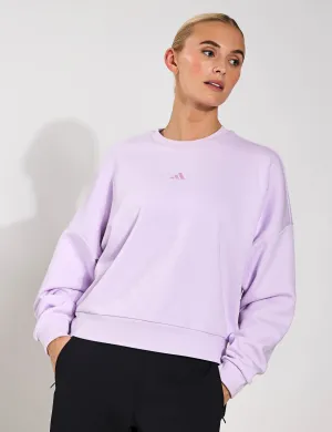 Essentials Small Logo Feelcozy Sweatshirt - Ice Lavender/Bliss Lilac