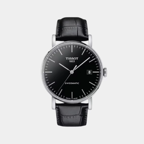 Everytime Unisex Black Automatic Leather Watch T1094071605100 budget    watches    watches classic