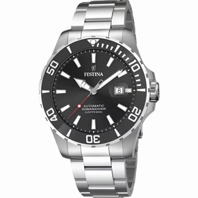 Festina Automatic Black Dial Stainless Steel Strap Watch f20531/4 