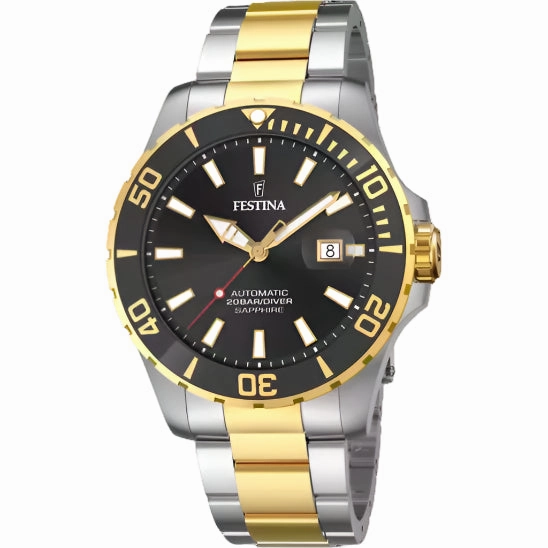 Festina Automatic Black Dial Stainless Steel Strap Watch f20532/2 