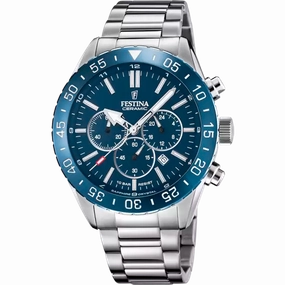 Festina Blue Dial Stainless Steel Strap Men's Watch F20575/2 