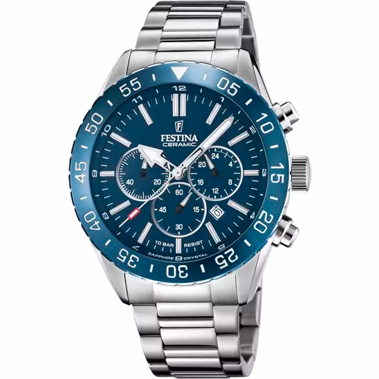 Festina Blue Dial Stainless Steel Strap Men's Watch F20575/2 