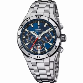 Festina Chrono Bike Blue Dial Stainless Steel Strap Men's Watch F20670/1 