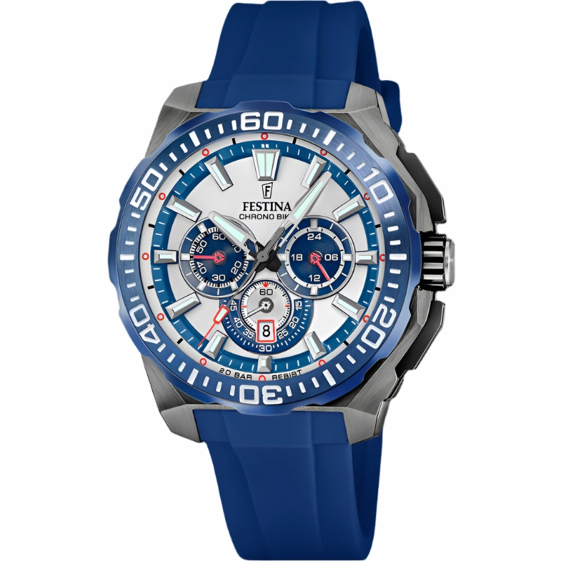 Festina Chrono Bike Blue Rubber Strap Watch F20725/4 