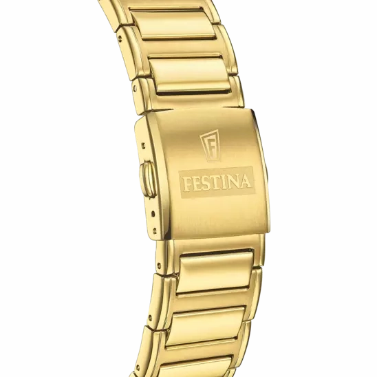 Festina Gold Dial Stainless Steel Strap Men's Watch F20638/2