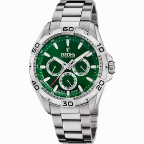 Festina Men's Elegant Stainless Steel Timepiece with Green Dial F20623/3 