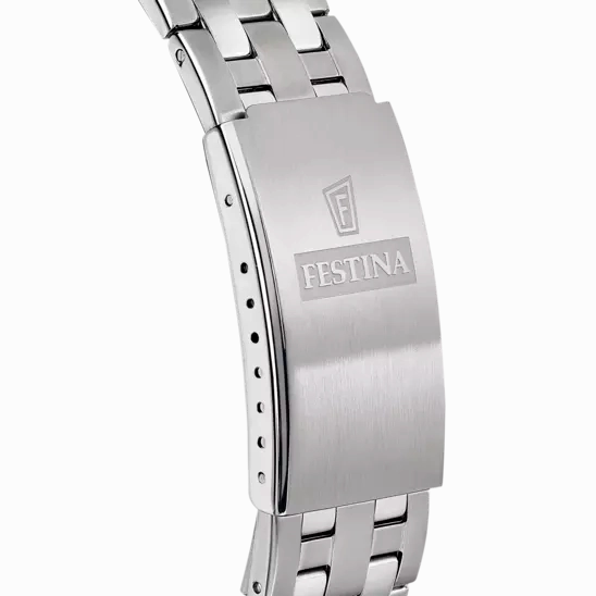 Festina Men's Sophisticated Elegance Black Dial Stainless Steel Watch F20357/4